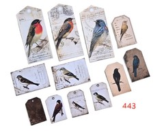 Vintage Bird Tags and Cards – Set of 13 – 443