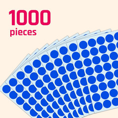 1000 Pieces 1 inch – Blue Dot Stickers Round Circle Dots Sticky Labels