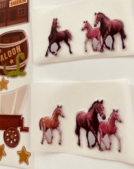 Mxd Horse Bull Wild West Cowboy Themed Puffy Stickers Western Town SALOON Lot