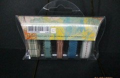 Basic Grey Ribbons Recess Collection 5 Yards 5 Different Types Brand New