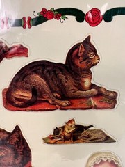 1980 Treasure House Co No. 1 J. 1009 Cat Crafting Stickers