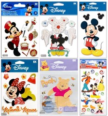 EK SUCCESS Disney Dimensional Stickers – MICKEY/MINNIE/GOOFY/POOH – Choose One!!