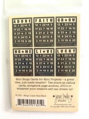 Jenni Bowlin BLACK MINI BINGO CARDS 2.5″ x 3.5″ 6 Pieces