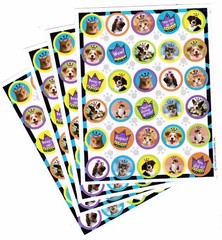 4 NEW Sheets Hallmark Cat Dog Puppy Kitten Reward Scrapbook Stickers! Wow Great!
