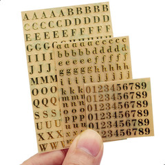 6 Sheets Small 4.5mm Alphabet Number Stickers Mini Letters Stickers Glitt…