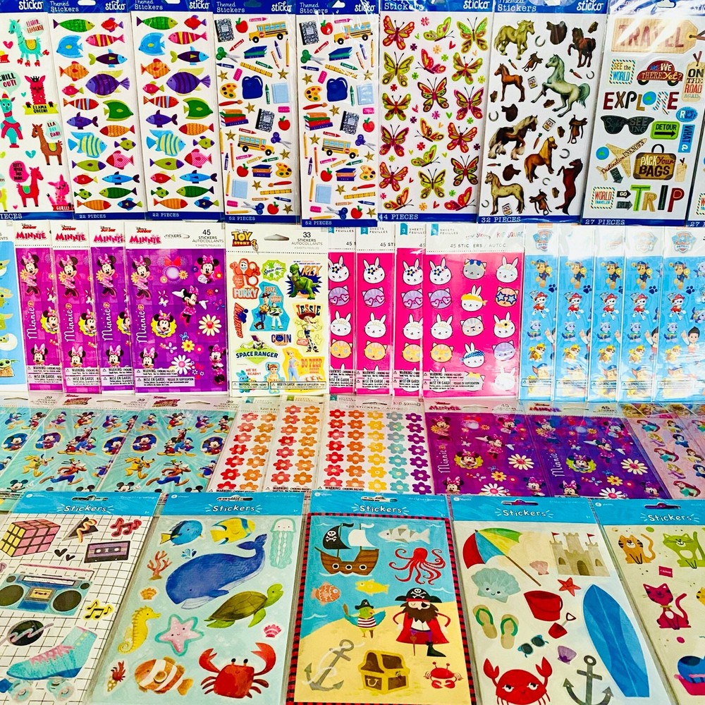 1299+ Lot of Scrapbooking Stickers Assorted Brands Mixed Themed Card Making DIY