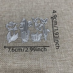 Spring Crocus Daffodil Snowdrop Flowers Metal Die Cutting Cut Dies