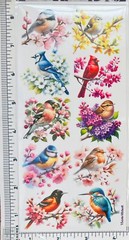 Violette Stickers Watercolor Realistic Birds Crafts Planner Supply Cardinal Jay