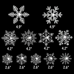 Glitter Snowflake Window Clings, 147PCS Silver Sparkling Christmas Window Cli…