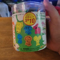 vintage Nickelodeon 3D foam stickers SpongeBob Arnold Fairy Oddparents 2004