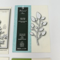Memory Box Dies LOT of 4 Toulouse Background Botanical Stem Branch Floral Frame