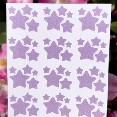 Glitter Star Sticker Sheet! – 0.25 to 0.75 inch