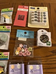 Scrapbooking Craft Embellishment Lot Eyelet Outlet Brads, Metal Words, Etc.