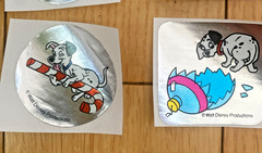 Vintage 80s Sticker Lot: Restored Foil Mylar Disney 101 Dalmatians Stickers READ