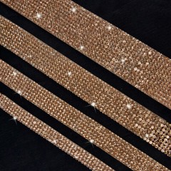 Self Adhesive Crystal Rhinestone Sticker Diamond Ribbon DIY Car Phone Bags Decor