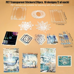 100 PCS Vintage Ephemera Pack Journaling Scrapbooking Supplies Scrapbook Sticker