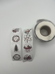 25mm Christmas Decorative Stickers 8 Different Designs 500/Roll