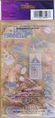 Sticko 26pcs Great Outdoors Camping Stickers Tent Canoe Fishing Scrapbook NEW