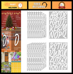 336 Pcs Waterproof Alphabet Letter Stickers for DIY Projects, Mailbox, Car, Lapt