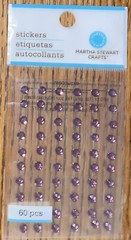 MARTHA STEWART PURPLE LAVENDER GEMS Gemstones💎Card Making SCRAPBOOK STICKERS 3D