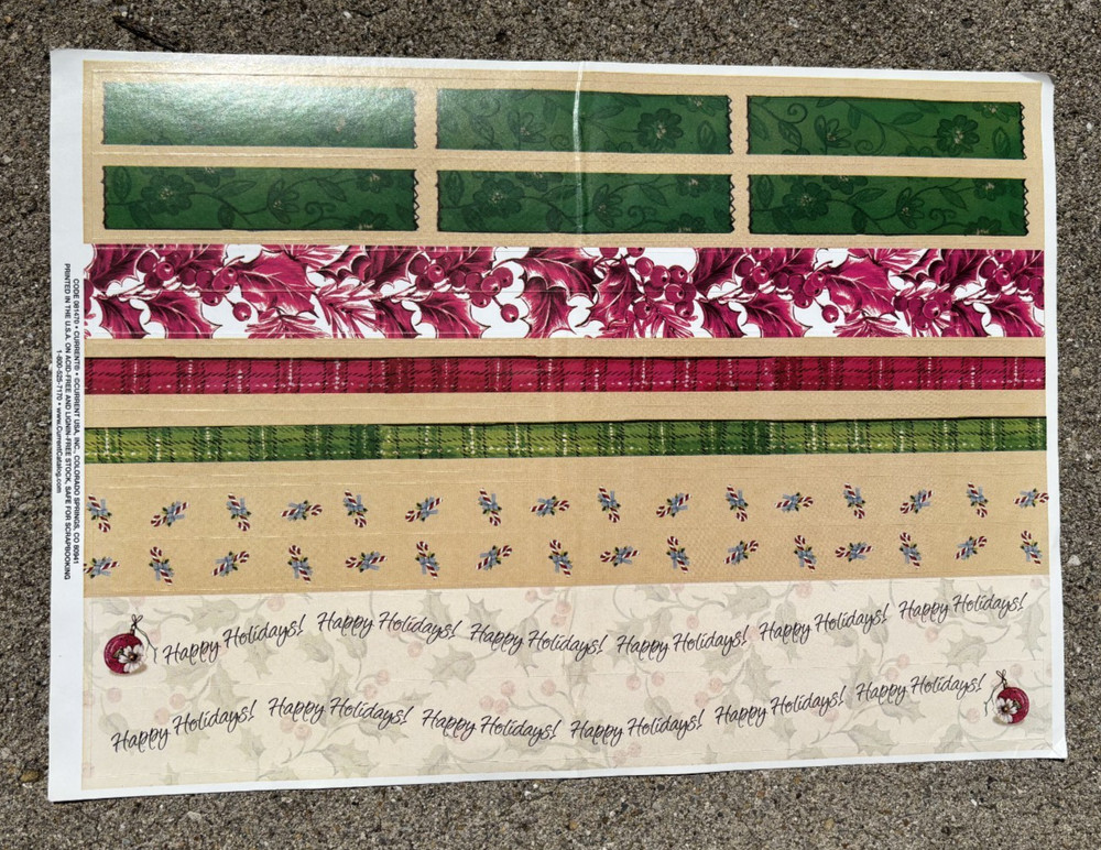 JUMBO CURRENT SCRAPBOOK STICKERS WINTER CHRISTMAS BORDERS 8 X 12″