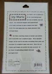 Joy Marie Die-Cut Frames, Colorbok, FLORAL FRAME, NIP 1 sheet