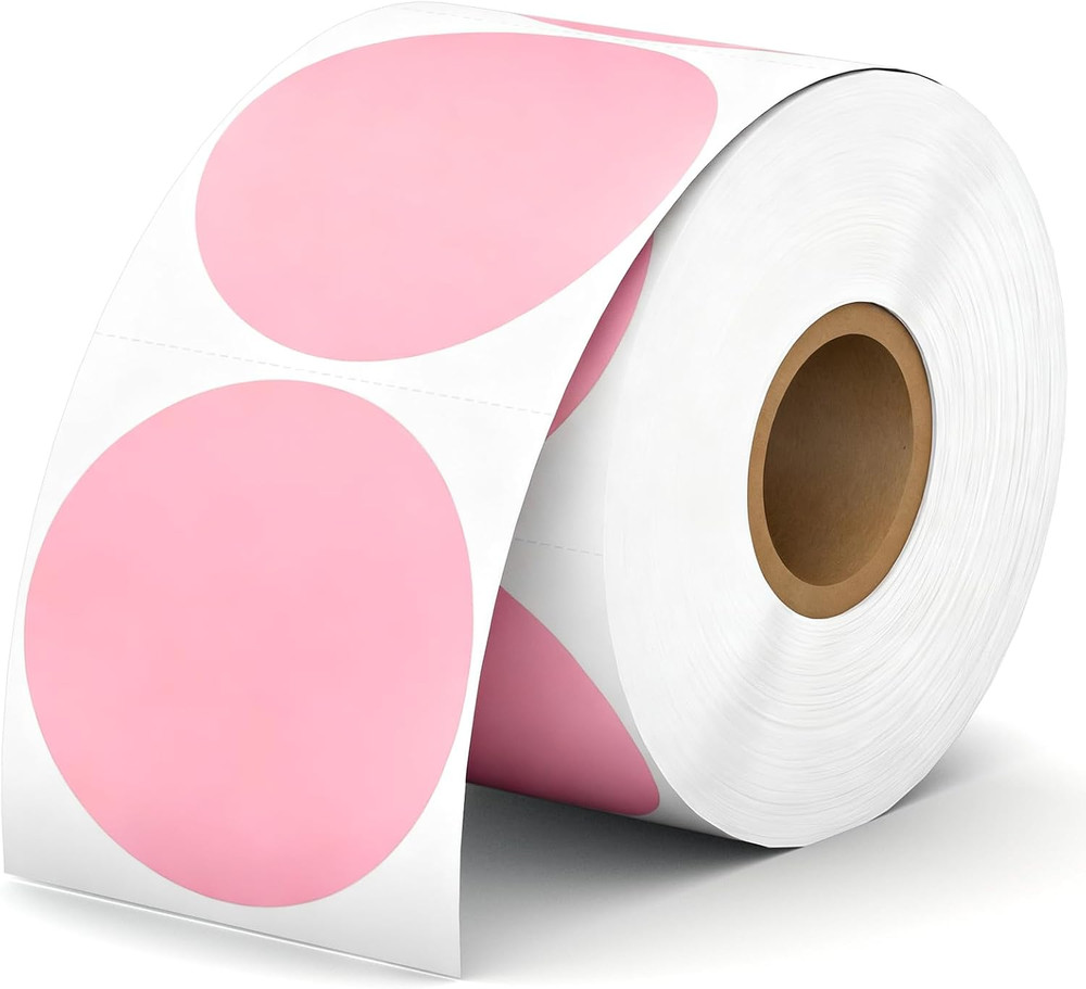 2″ round Color Label Stickers, 750 PCS (1 Roll) Self-Adhesive Circle Stickers in