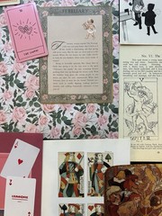 Junk Journal 80+ pieces Red Pink Love Curated Lot Unique Book Pages & more