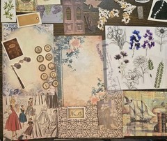 Junk Journal Kit Vintage Style Paper Stickers Tags Tickets Images Ephemera Craft