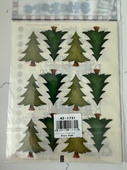 Provo Craft Clear Background Designer Stickers Pine Trees Scrapbooking Crafts