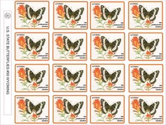 WYOMING STATE BUTTERFLY – THE WEIDMEYER’S ADMIRAL – 12 PER SHEET