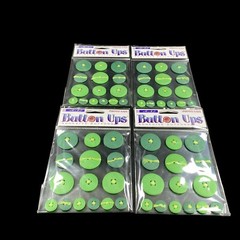 4 pks Sticko Button Photo Safe Adhesive GREEN Buttons Scrapbook Stickers