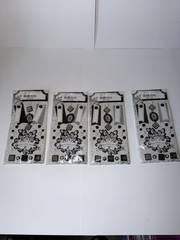 Bo Bunny Brads Scrapbooking Stickers Beautiful Day Black White Silver Set