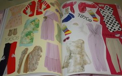 Used fashion sticker book, vintage fashions, some used, some unused stickers