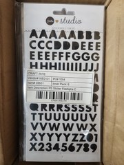 (144) Craft-Rite Sheets Flat Alphabet Numbers & Letters Stickers Black Wholesale