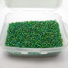 4000 Pcs Glass Beads 2mm(10/0) Transparent AB + Storage Box Colour Choice