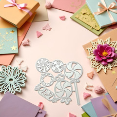 Lollipop Die Cuts for Card Making, Scrapbooking Die-Cuts, Candy Metal Cutting Di
