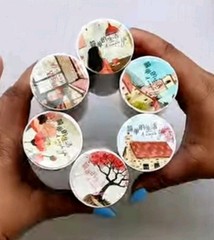 Roll of Artistic Stickers 15 City Buildings Eiffel Empire France Italy New York
