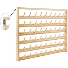 NW 54 Spools Wooden Thread Holder Sewing and Embroidery Thread Rack and Organ…
