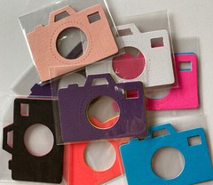 CAMERA Die-Cuts(6pc)Approx.2-1/2″x 1-1/2″Flash•Pictures•film•Portrait•Say Cheese