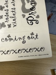Miss Elizabeth’s Romance Wedding 2-Sided Scrapbook Sticker Sheet 12×4 New