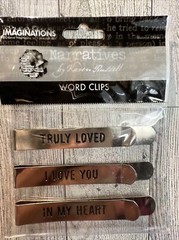 CREATIVE IMAGINATIONS Narratives Metal Word Clips by Karen Russell