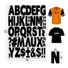 810x 2″ Yellow Iron-On Letters, Heat Transfer Alphabet for Sport Jersey DIY