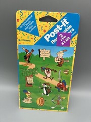 Lot Of 2 Vintage 1990 Post-It Removable Stickers Mickey Mouse Looney Tunes