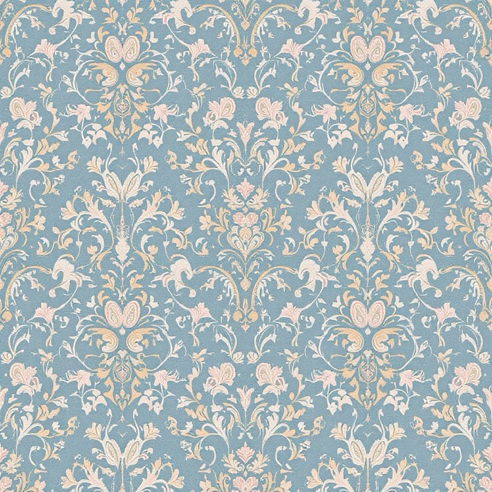 Blue Pattern Decoupage Rice Paper For Ornament-Wood Art A4 1 Sheet