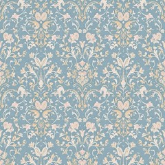 Blue Pattern Decoupage Rice Paper For Ornament-Wood Art A4 1 Sheet