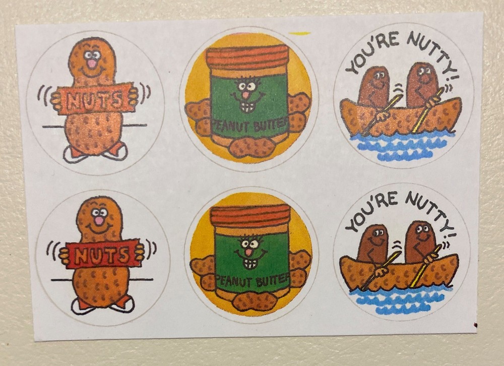 SALE!! Vintage Paper Art Peanut Butter Scratch & Sniff Stickers