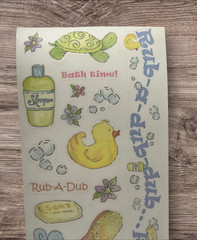 Baby Bathtime Stickers Scrapbooking American Traditional Designs & 1 More NEW