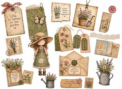 Cute Vintage Garden Junk Journal Embellishments Scrapbook USA PICK A Set