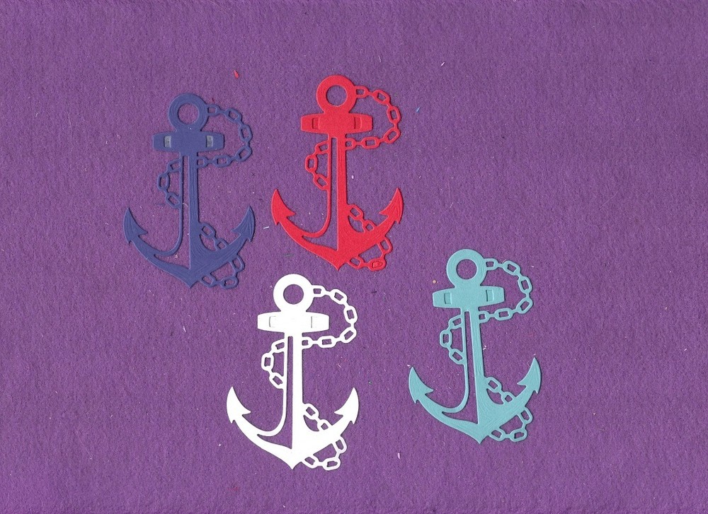 ANCHOR chain die cuts scrapbook cards